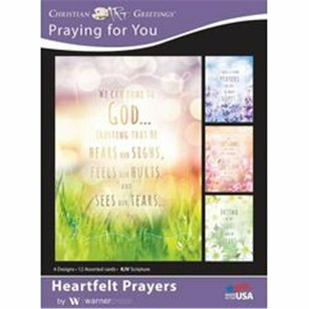 GO-GO Heartfelt Prayers Assorted Praying for You KJV Boxed Card - 12PK GO3316823